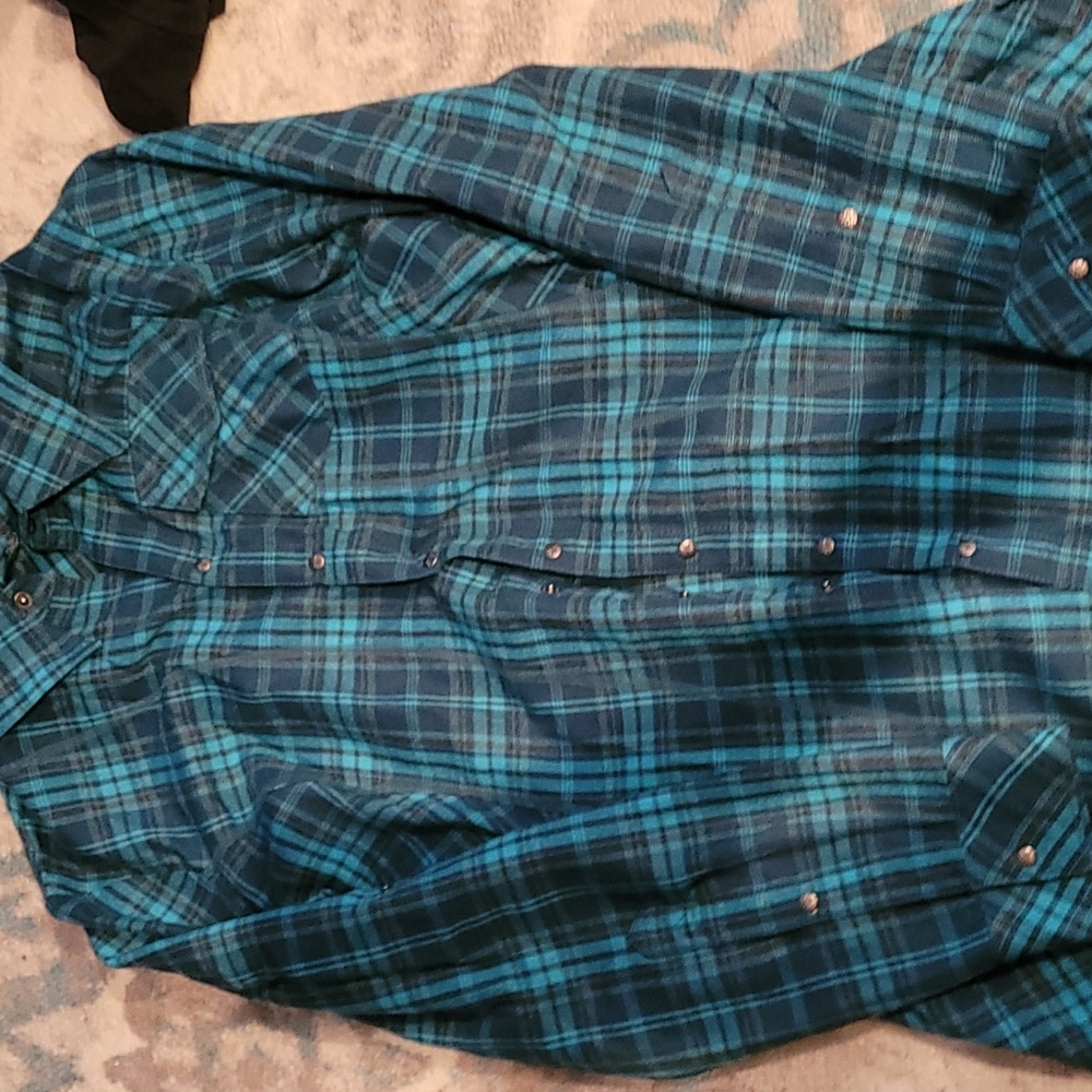 Blue dark blue flannel